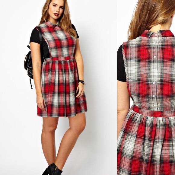 ASOS Dresses & Skirts - ✨ LAST CHANCE ‼️ ASOS CURVE Pinafore Plaid Check