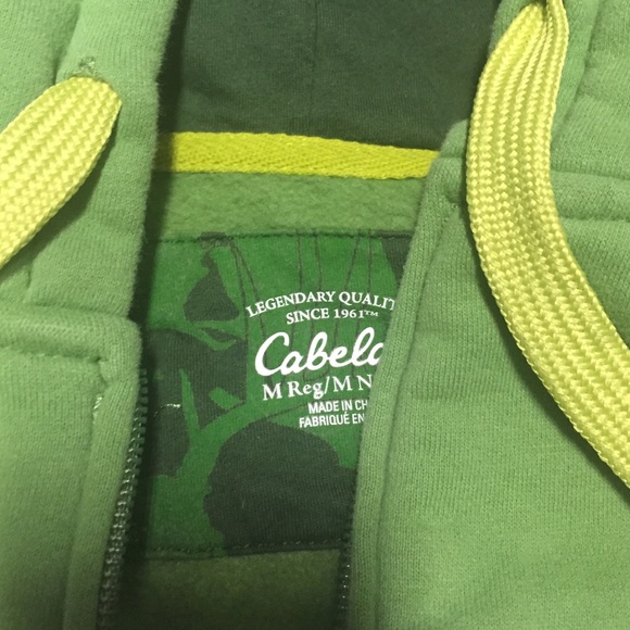 Cabelas's light green men's medium zipper jacket! - Picture 3 of 4