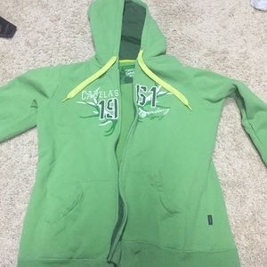 Cabelas's light green men's medium zipper jacket!