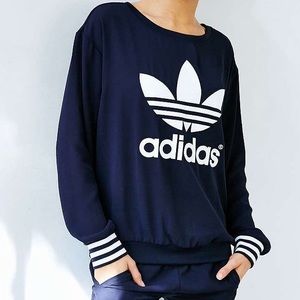 adidas Originals Navy Crepe Track Crew