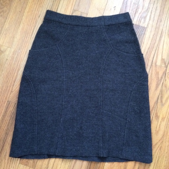 Anthropologie Sparrow Pieced Wool Pencil Skirt