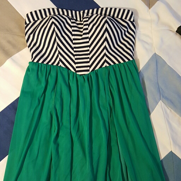 Striped High Low Maxi Dress