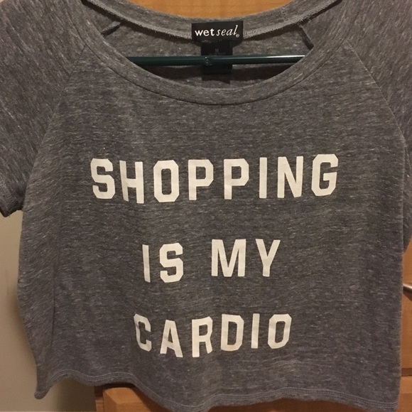 "Shopping Is My Cardio" Crop Top
