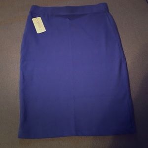 Blue pencil skirt