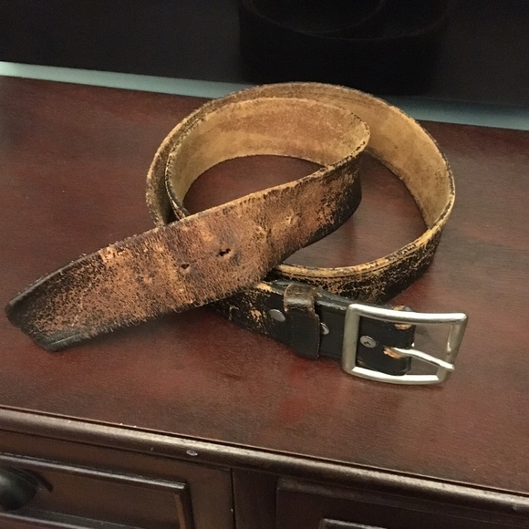 distressed leather belts