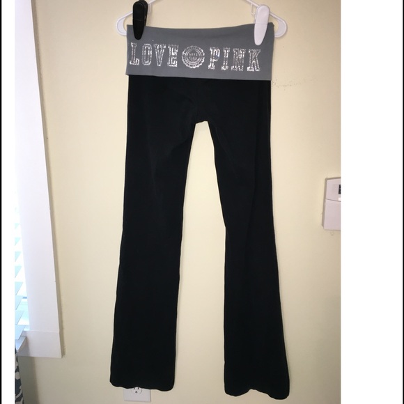 PINK FOLD-OVER YOGA PANTS