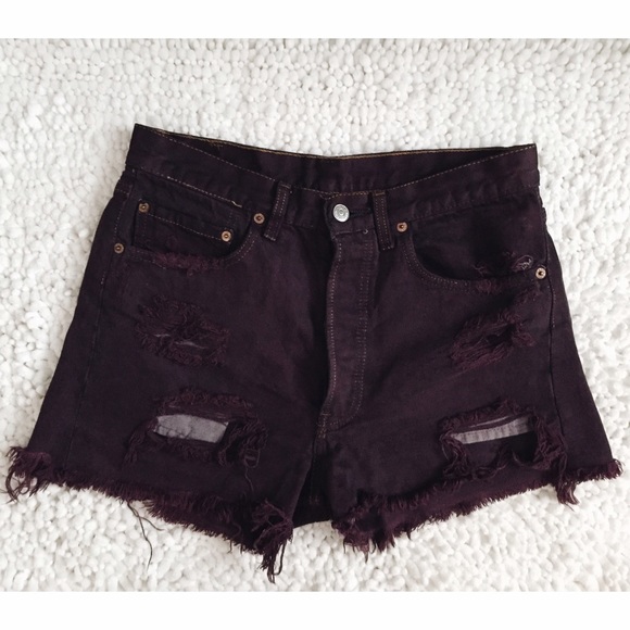 Purple high wasted Vintage Levi's shorts