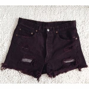 Purple high wasted Vintage Levi's shorts