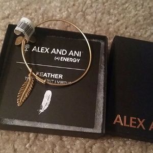 Alex and Ani Feather in gold