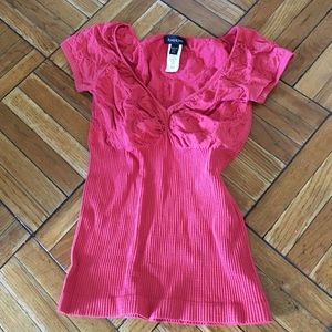 Pink Bebe Short Sleeve Top