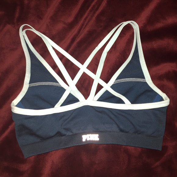 VS Pink Strappy Back Padded Sports Bra