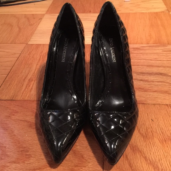 Enzo Angiolini black quilted heels