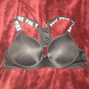 VS Pink Racer Back Strap Padded Sports Bra