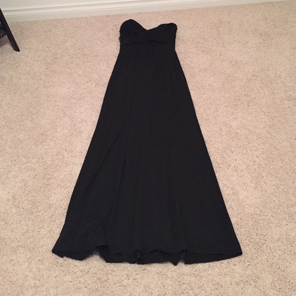 Long black jersey dress