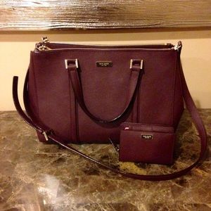 Burgundy Wine Large Loden Kate Spade Bag🎒💋