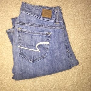 American Eagle jeans, slightly worn, fit perfectly