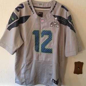 Grey Seahawks Jersey #12 Fan
