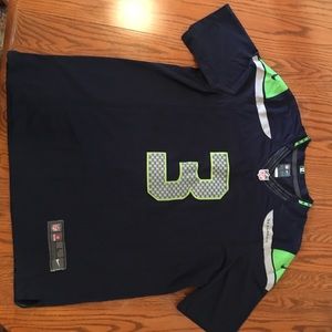 Blue Seahawks Jersey Russell Wilson #3