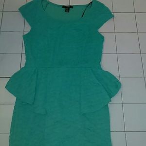 Turquoise peplum dress