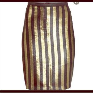 Knee high sequin skirt