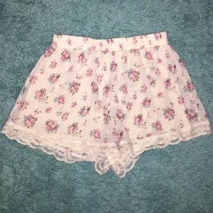 Soft, floral shorts