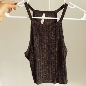 High Neck Crop Tank Top