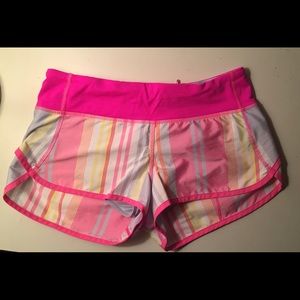 Striped multi-colored Lululemon shorts