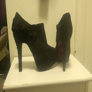 Purple Leopard Print Heels