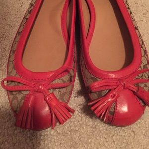 Coach tassel flats