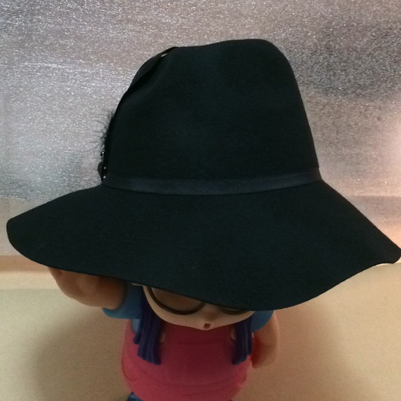 Brand New! August Hats Floppy Fedora - Black Anima