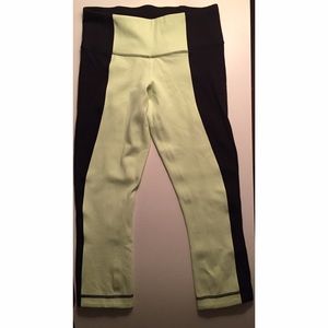 Light Green & Black Lululemon Capris