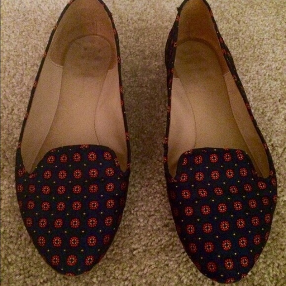 SALE!!! Navy Patterned ZARA loafers