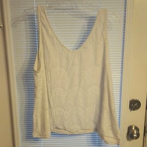 Maurices Ivory Lace Tank Top