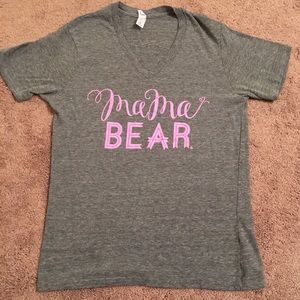 Loved by Hannah & Eli Mama Bear V-neck Tee