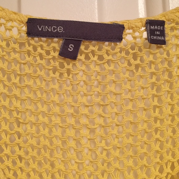 Vince open knit yellow tank top - Picture 2 of 4