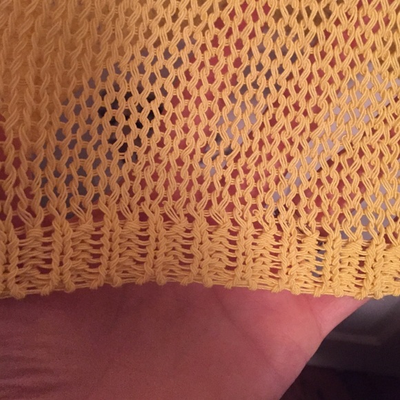 Vince open knit yellow tank top - Picture 3 of 4