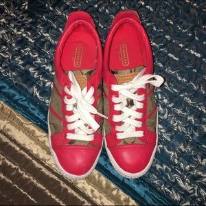 Red Coach Sneakers
