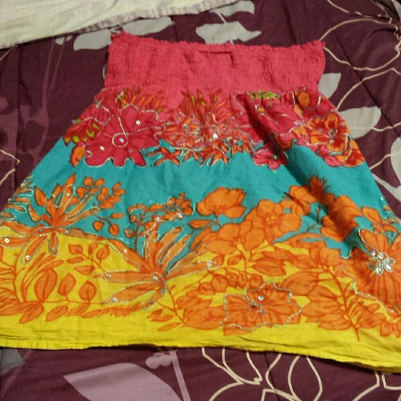 Strapless summer dress