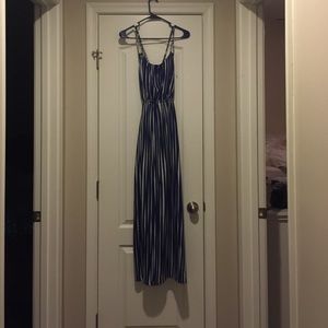 SOLD Banana republic blue striped maxi dress