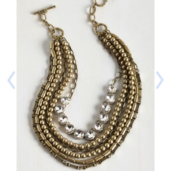 Modcloth Yes You Glam necklace in Rhinestone