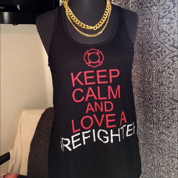 KEEP CALM and LOVE a FIREFIGHTER Tshirt