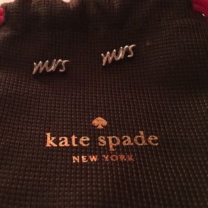 Kate Spade Silver Mrs Earrings