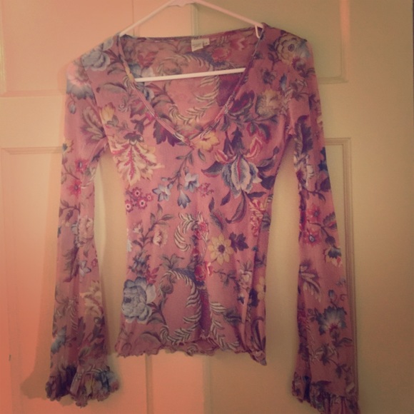 Sweet Pea top with floral design