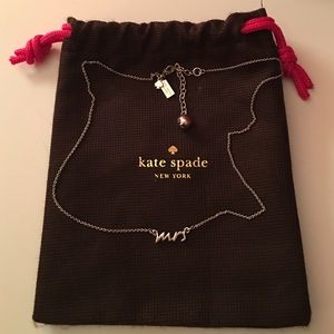 Kate Spade Silver Mrs Necklace