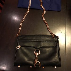Rebecca minkoff rose gold chain bag