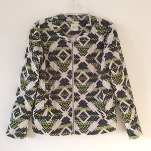 ASOS Selected mello quilted bomber in geo print ASOS Selected mello quilted bomber in geo print