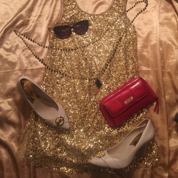 Gold Sequin Dress