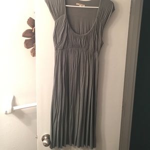 Sage green shirt sleeve dress