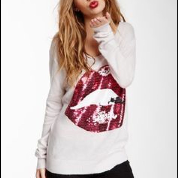 Wildfox Couture White Label Sequin Makeout Sweater