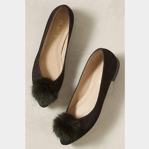 Cleo B Pom Leather Flats